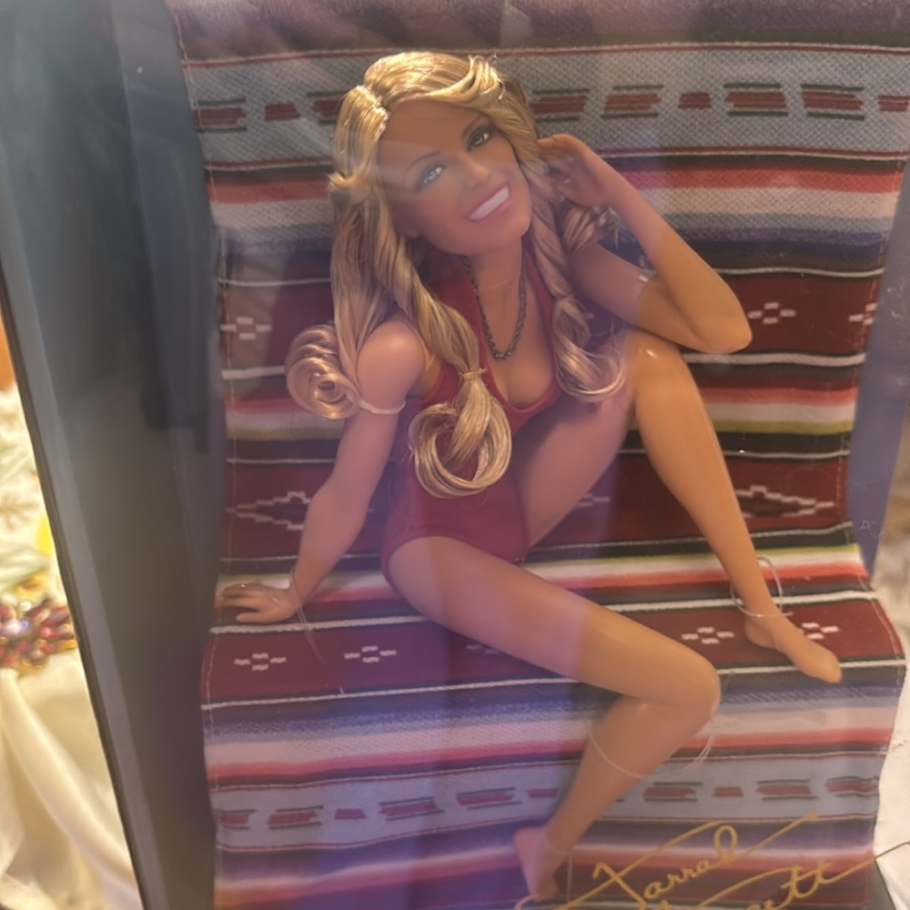 New Farrah Fawcett Collectible Doll with Striped Display - Picture 4 of 5